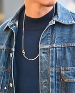 〈BUNNEY〉シルバーとイエローゴールドのコンビチェーンネックレス！