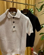 肉厚ニットポロ〈FILIPPO DE LAURENTIIS〉