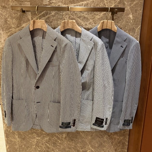 ＜BEAMS F＞イージーストライプジャケット