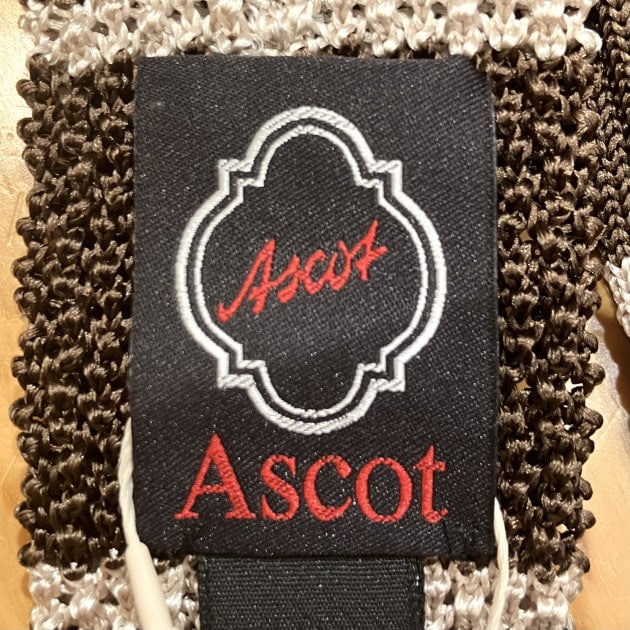 気になる〈ASCOT〉ワイドボーダーニットタイ