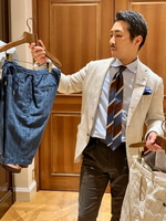 〈BRIGLIA 1949〉大人カジュアルなストライプ柄のショーツを。