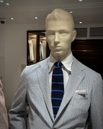 〈BEAMS F〉清涼感漂うシアサッカージャケットスタイル