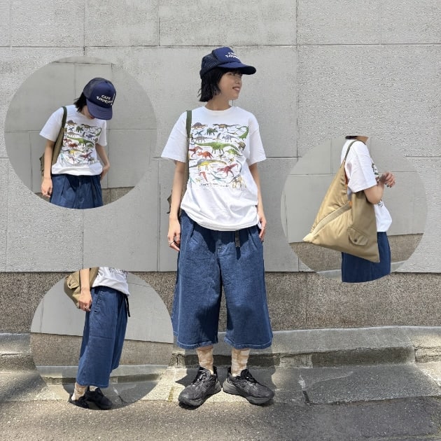 【NANAMI Blog☆ 夏こそカラフルに！恐竜T×ワイドショーツで涼しげコーデ】
