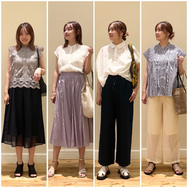 お手入れ簡単！大人の“きれいめトップス”コーデ4選☆