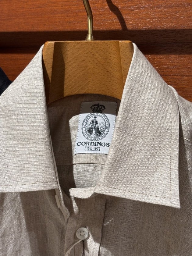 ＜CORDINGS＞SHORT SLEEVE LINEN SHIRTS