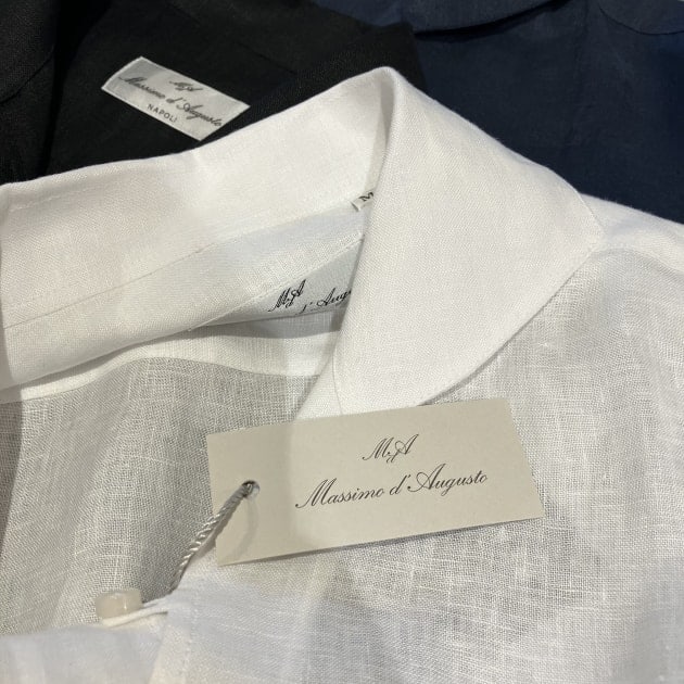 ＜Massimo d'Augusto＞リネンソリッド カプリシャツ