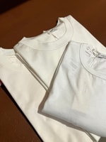 John Smedley (Beams F別注)ホワイト S コットン100% BEAMS F（ビームスF）JOHN SMEDLEY / KEMPTON コットン クルー