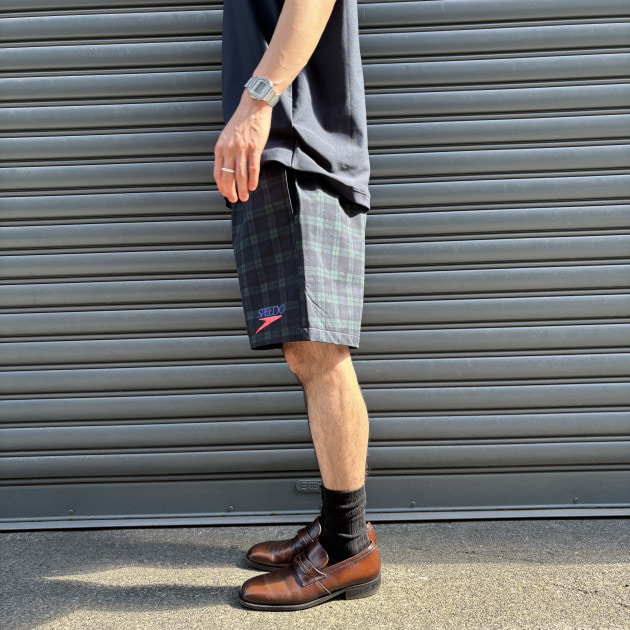 SPEEDO×BEAMSのブラックウォッチ柄ショーツ　M 完売　新品 SPEEDO×BEAMSのブラックウォッチ柄ショーツ M 完売 新品 スピード」と