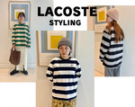 〈LACOSTE〉別注で挑戦！ボーダーの着回し術