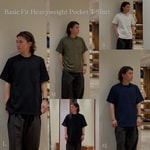 【全サイズ見せます】＂Basic Fit Heavyweight Pocket T-Shirt＂