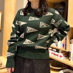 【予約】ヴィンテージ感溢れるペナント柄ニット♡