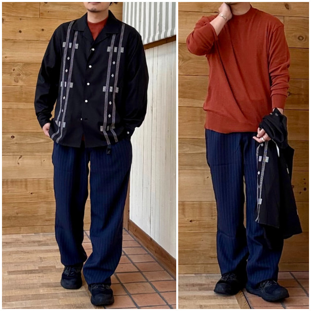 刺繍オープンカラーシャツシャツに挑戦！