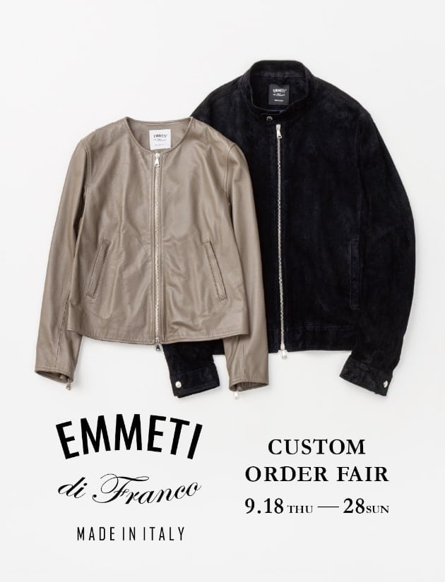 干場監修❗️国内3着のみ❗️EMMETI di Franco 黒 レザージャケット 2024 AUTUMN & WINTER | MEN | EMMETI di Franco