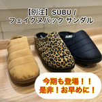 【今期も登場！！【別注】SUBU 】