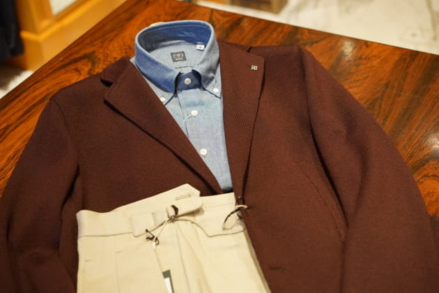 <極美品>TAGLIATORE×ブリッラRICH ブラウン ダブルポロコート44 Brilla per il gusto（ブリッラ ペル イル グスト）【別注