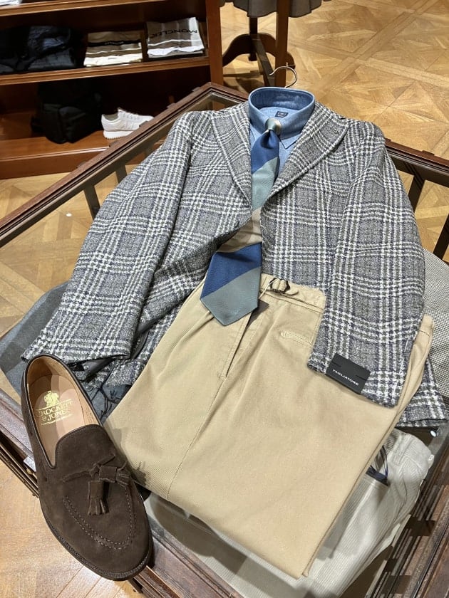 TAGLIATORE 〉スタッフ佐藤別注？な配色のグレンチェック