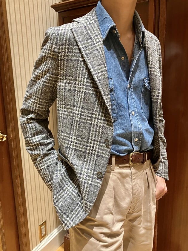 TAGLIATORE 〉スタッフ佐藤別注？な配色のグレンチェック