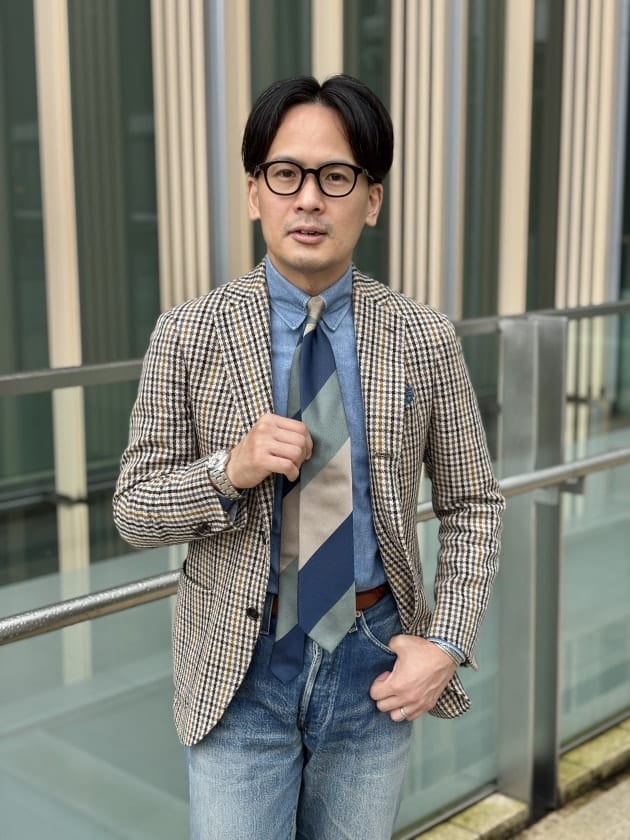 FRANCO BASSI シルク ネクタイ ヴィンテージ風 BEAMS BEAMS F（ビームスF）FRANCO BASSI / シルク ストライプ