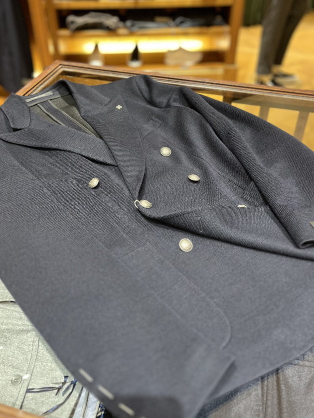 タリアトーレ　ダブル　ジャケット　ダブルブレスト　ウール　チャコール　ニット 楽天市場】タリアトーレ ジャケット ホップサック ダブルブレスト