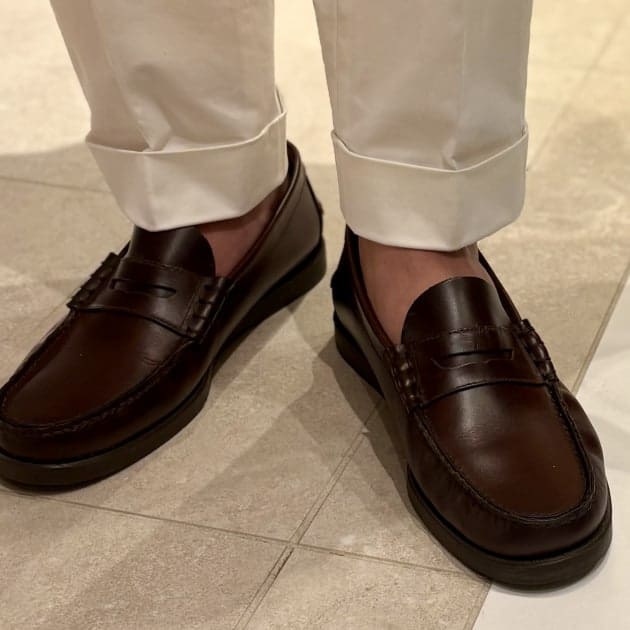 パラブーツ　ビームス別注　ブラウン BEAMES 別注パラブーツ ブラウンレザーデッキシューズ Paraboot