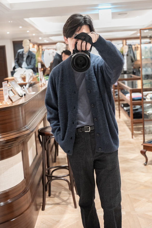 Rencontrant＞シャギーカーディガン｜フォックス混のリッチな風合いで