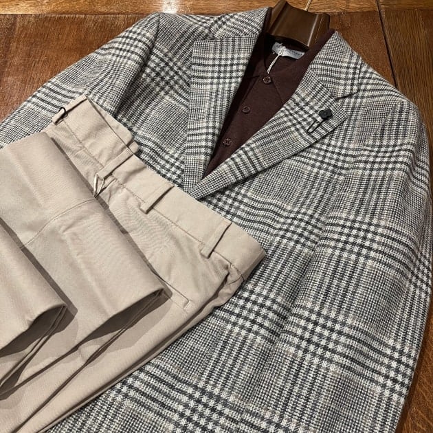 Belvest ウールグレンチェックジャケット44 7R グレンチェックウール ジャケット(ジャケット)｜Paul Stuart