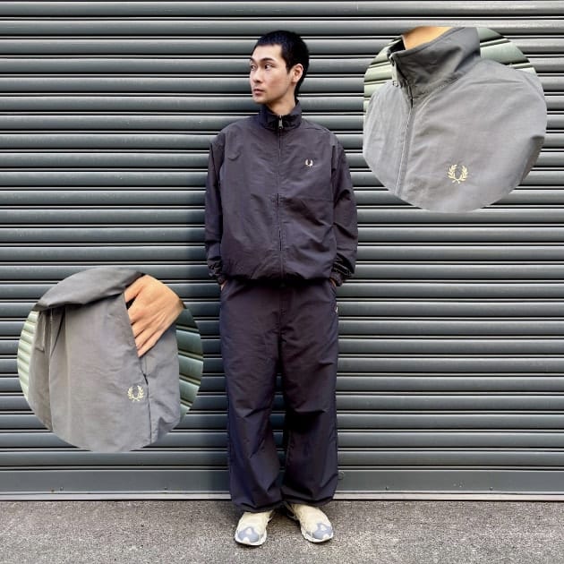 BEAMS FRED PERRY 別注シェルジャケット・パンツ Lサイズ FRED PERRY × BEAMS 24AW 別注シェルジャケット&パンツが国内10