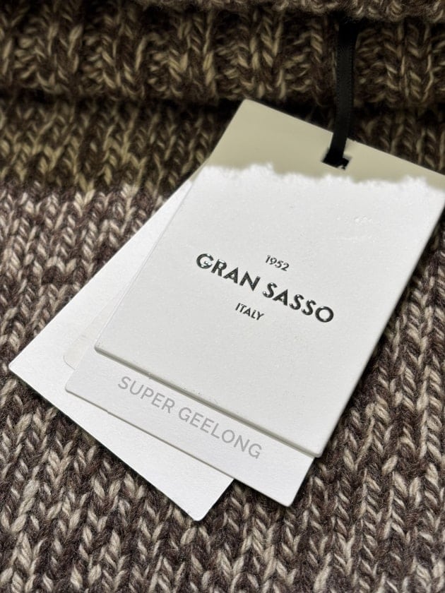 ＜GRAN SASSO＞MELANGE TURTLE KNIT