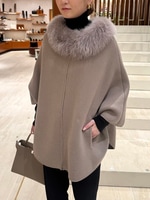 【秋におすすめのニットポンチョ】