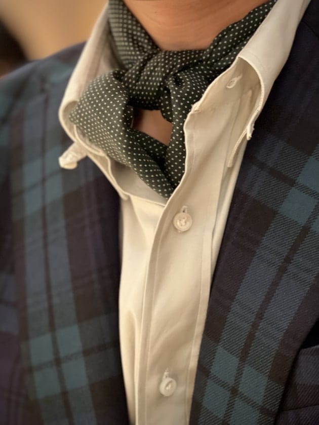 ＜Anderson&Sheppard haberdashery＞ドットスカーフ