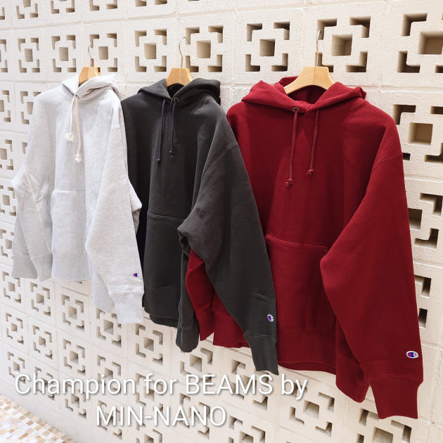 【Champion for BEAMS by MIN-NANO】スウェットフーディー