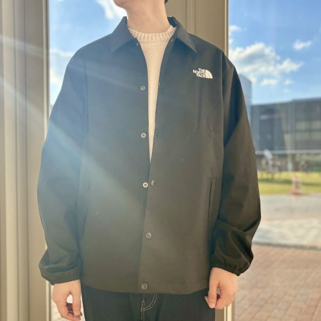 THE NORTH FACE コーチジャケット　グリーン　ビームス 一枚で決まる。｜ビーミング ライフストア by ビームス くずはモール店