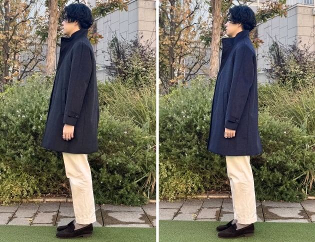 B:MING by BEAMS定番のビジネス冬アウター。防風スタンドカラーコート
