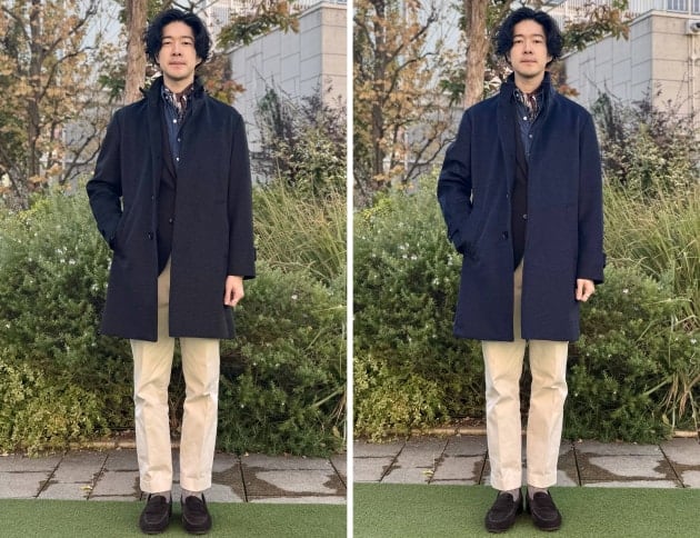 B:MING by BEAMS定番のビジネス冬アウター。防風スタンドカラーコート