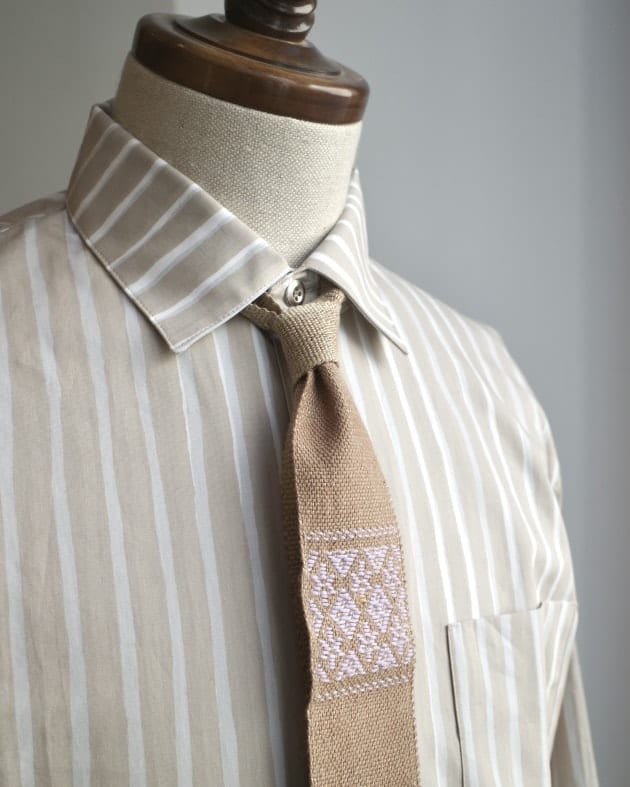 津軽こぎん刺し　ネクタイ ご当地ネクタイ NEW TYPE 「津軽塗り」＆「こぎん刺し」 | まるごと青森