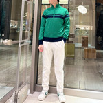 【冬ゴルフの“おしゃれと機能性”を一枚で叶える】BEAMS GOLF PURPLE LABEL ハーフジップ ボーダー ニット