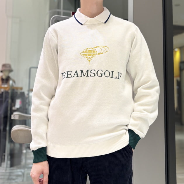 ★美品★BEAMS　GOLF　キルティングプルオーバー　サイズ　M BEAMS GOLF】冬のゴルフをグッと“品良く・こなれて”見せる3アイテム