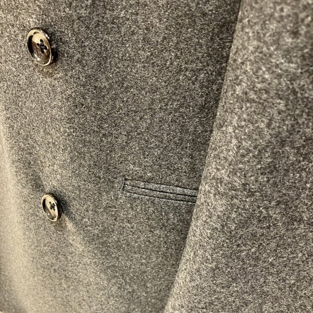 BEAMS F＞HANDMADE グレーフランネル ダブルブレストスーツ｜ビームス