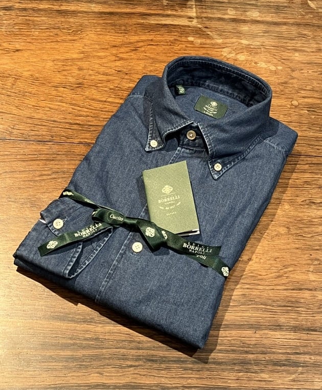 【美品】 LUIGI BORRELLI デニムシャツ サイズ43 LUIGI BORRELLI＞良いデニム シャツが入荷しました。｜ビームス ハウス