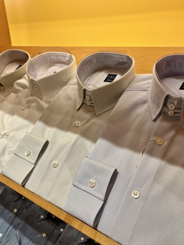 ★再値下げ★BEAMS F タブカラーシャツ CANCLINI生地ベージュ 39 ベージュカラーシャツ＜BEAMS F＞｜ビームスF／インターナショナル