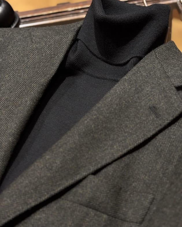 【BEAMS F別注】22AW DALCUORE グリーン ツイード ジャケット BEAMS F別注】22AW DALCUORE グリーン ツイード ジャケット