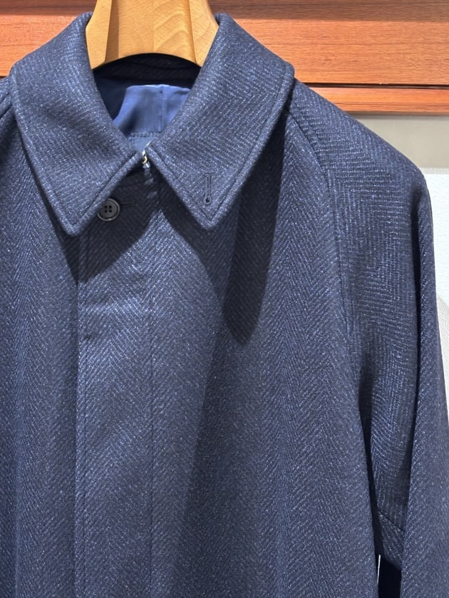 ＜BEAMS F＞HERRINGBORN BALCOLLAR COAT