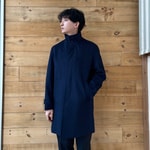 タスマニアウールコートの着比べ。