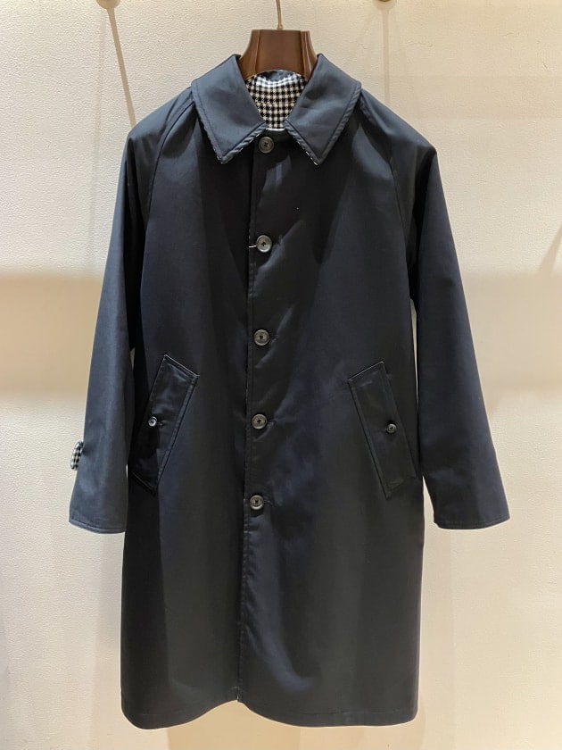 INVERTERE インバーティア コットンバルカラーコート 36 英国製 INVERTERE〉クラシカルでいて、機能性も持ち合わせる別注のバルカラー