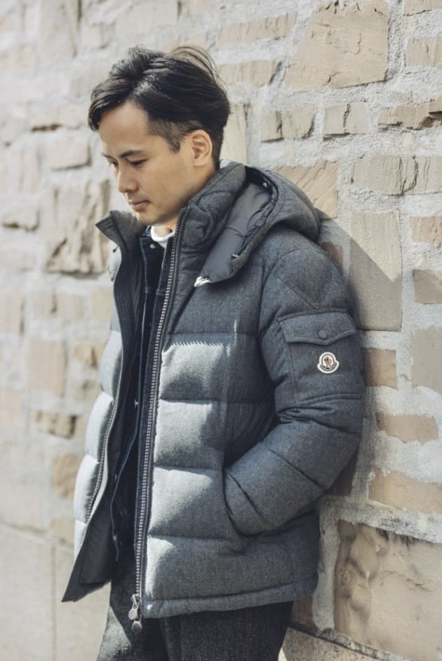 MONCLER〉暖かさとスタイリッシュさを兼ねたダウンジャケット