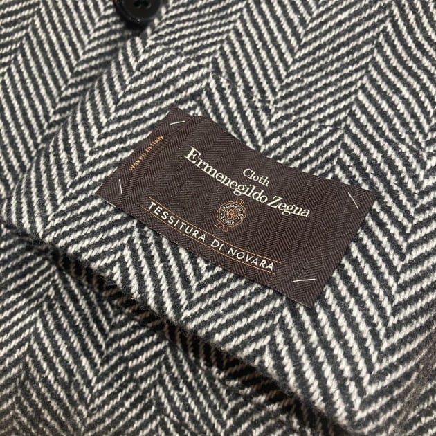 ＜Brilla per il gusto＞ミックスファブリック ダブルブレストコート