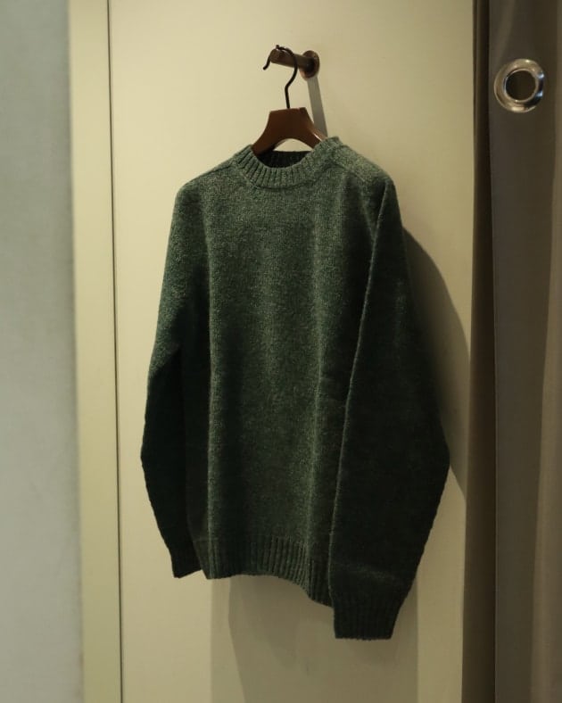 BEAMSF セーター ニット メランジ シェットランド ニット BEAMS F（ビームスF）メランジ シェットランド クルーネックニット