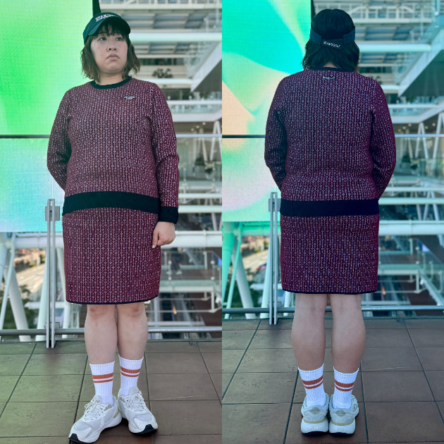 冬の大人ゴルフを格上げ！幾何学柄ニットセット