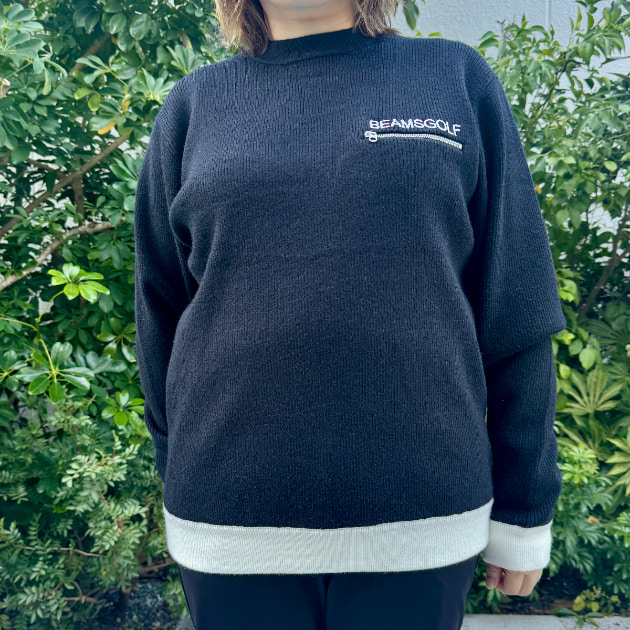 ビームスゴルフ　裏地付き ラメリブ ニット ブルゾン 大人の冬ゴルフは“暖かさ × 洒落感”で勝負！おすすめコーディネート