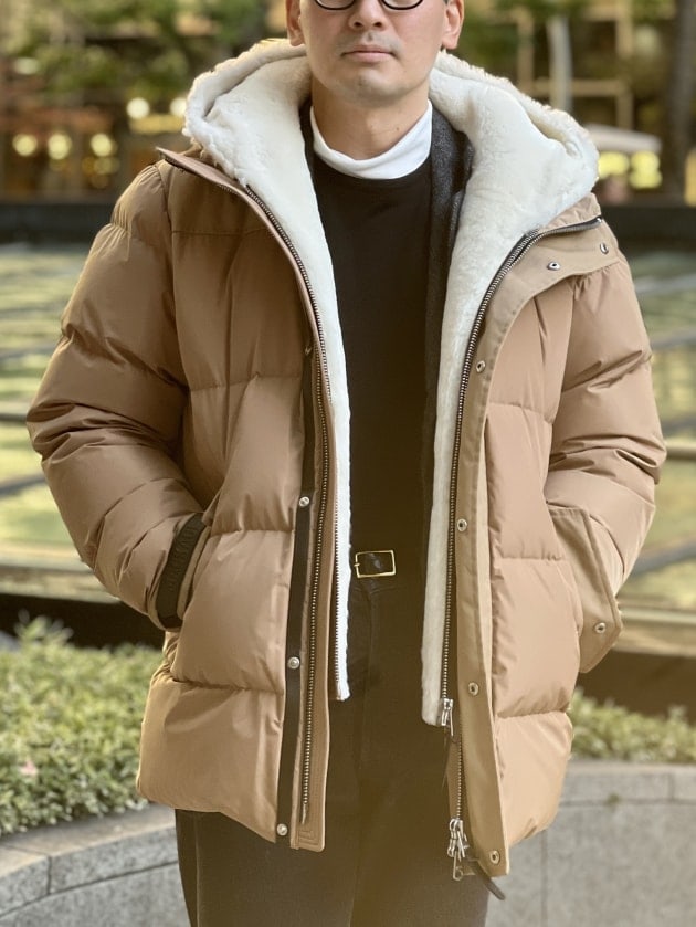 〈MACKAGE〉機能的でラグジュアリーさとモード的な要素もあるダウンジャケット。